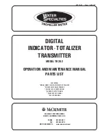 Water Specialties TR28-2 Operation And Maintenance Manual preview