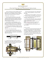 Water Street Mortise Passage Set Installation Instructions preview