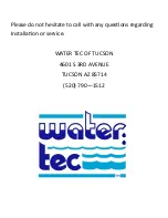 Preview for 23 page of Water Tec WS1TA Owner'S Manual