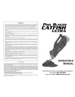 Water Tech Pool Blaster CATFISH Ultra Operator'S Manual preview