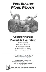 Preview for 1 page of Water Tech Pool Blaster POOL POUCH Operator'S Manual