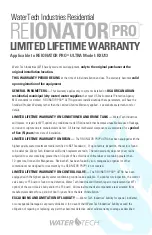 Preview for 15 page of Water Tech Reionator Pro Ultra RXU13 Owner'S Manual