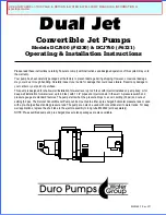 Water Duro Pumps DCJ500 Operating & Installation Instructions Manual preview