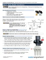 Preview for 10 page of Wateranywhere AAA-RO200W Manual For Installation, Operation And Maintenance