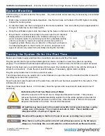 Preview for 13 page of Wateranywhere AAA-RO50PUVW Manual For Installation, Operation And Maintenance