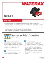 Preview for 1 page of Waterax B2X Quick Manual