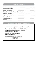 Preview for 2 page of WaterChef SF-7C Installation, Use And Care Manual