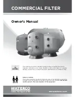 Preview for 1 page of Waterco Commercial filter Owner'S Manual