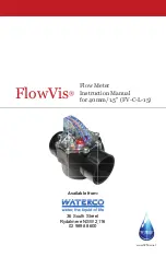 Waterco FlowVis FV-C-L-15 Instruction Manual preview