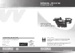 Waterco INFINIUM ECO-V150 Installation And User Manual preview