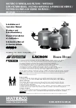 Waterco MICRON Installation And Operation Manual preview