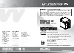 Waterco Turbotemp 125 Installation And User Manual предпросмотр