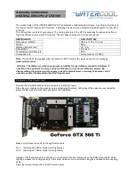 Watercool HEATKILLER GPU-X3 GTX 560 Assembly Instructions preview