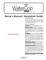 WaterCop PRO Owners And Installation Manual preview