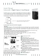 Preview for 1 page of Waterfall Audio High Force 3 Ice Power User Manual