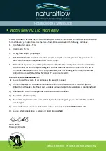 Preview for 13 page of Waterflow NZ Naturalflow Series Installation Instructions Manual