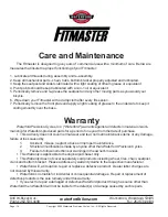 Preview for 14 page of Waterford FITMASTER Owner'S Manual