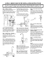 Предварительный просмотр 2 страницы WaterGroup Aqua Flo ULTRA 2 Installation Instructions