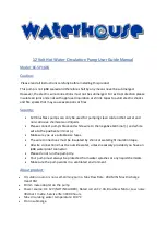 Waterhouse XC-SP1606 User Manual Manual preview