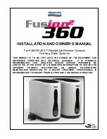 Preview for 1 page of Waterite Fusion 360 Installation And Owner'S Manual