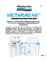 Waterite VECTAPURE NX RO4053HNX Installation And Owner'S Manual preview