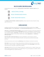 Preview for 2 page of WaterLogic WL3FW User Manual