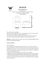 Предварительный просмотр 1 страницы Watermark RAYMOR Classic II Rimless P trap Quick Start Manual