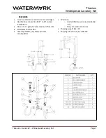 Предварительный просмотр 1 страницы Watermark Titanium 22 Series Important Installation Information