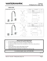 Предварительный просмотр 2 страницы Watermark Titanium 22 Series Important Installation Information