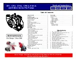 Waterous CP-1 Series Overhaul Instructions предпросмотр