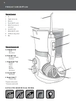 Preview for 6 page of Waterpik Complete Care WP-800 Series Manual