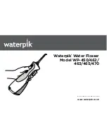 Preview for 1 page of Waterpik Water Flosser WP-462 User Manual