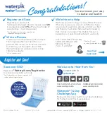 Waterpik waterflosser Cordless Advanced 2.0 WP-582 Quick Start Manual preview