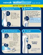 Preview for 1 page of Waterpik WATERFLOSSER WP-450 Quick Start Manual