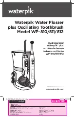 Preview for 1 page of Waterpik Waterflosser WP811 Instruction Manual