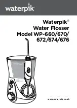 Waterpik WP-670 Instruction Book preview