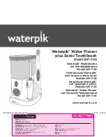 Waterpik WP-700 Instructions Manual preview