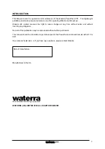 Preview for 3 page of Waterra Waterra PowerPack PP1 Manual