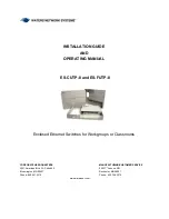 Preview for 1 page of Waters Network Systems ES-CUTP-8 Installation Manual And Operating Manual