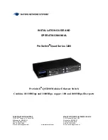 Preview for 1 page of Waters Network Systems ProSwitch Quad Series 3200 Installation Manual And Operating Manual