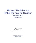 Preview for 1 page of Waters 1500-Series Operator'S Manual