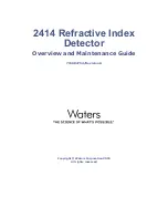 Предварительный просмотр 1 страницы Waters 2414 Overview And Maintenance Manual