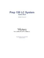 Waters Prep 150 LC System Quick Start Manual preview