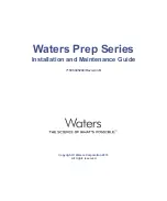 Waters Prep Series Installation And Maintenance Manual предпросмотр