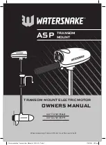 Watersnake ASP T18-SW Owner'S Manual preview