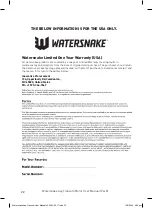 Preview for 22 page of Watersnake ASP T18-SW Owner'S Manual