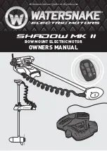 Предварительный просмотр 1 страницы Watersnake SHADOW MK II Owner'S Manual