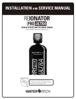 WaterTech REIONATOR PRO ULTRA RXU13 Installation And Service Manual preview