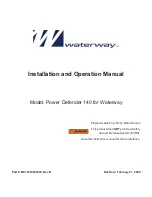 Waterway Power Defender 140 Installation And Operation Manual preview