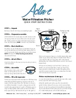 Preview for 2 page of Waterwise Aclare Use & Care Instructions